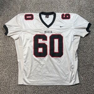 Vintage Nike Team Football Men's XL Jersey #60 MEXIA Korea Made White Black Red